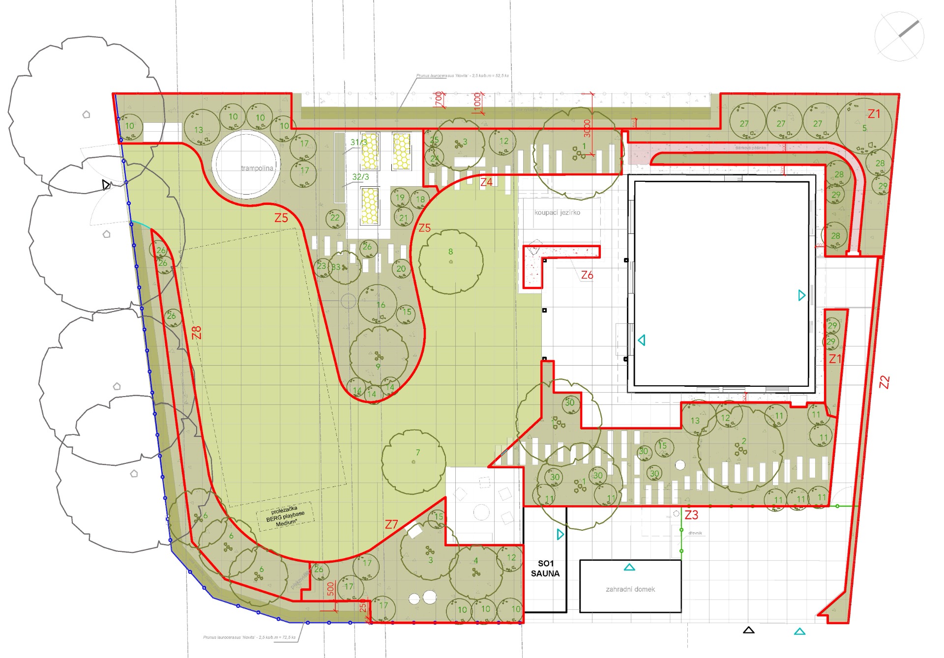 situace vegetačních úprav